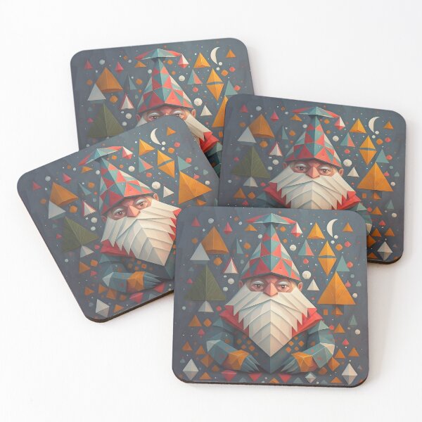Item preview, Abstract Winter Geometric Gnome designed and sold by DragonRealms.