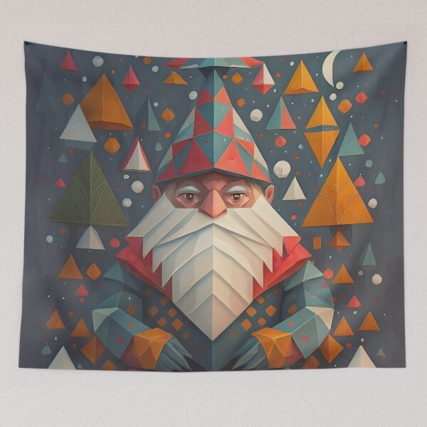 Item preview, Abstract Winter Geometric Gnome designed and sold by DragonRealms.