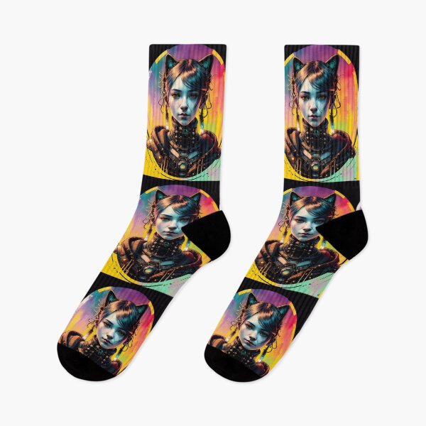 Item preview, Cyberpunk Cat Girl designed and sold by TheArtOfPat.