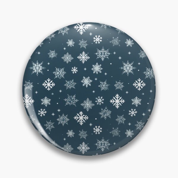 Item preview, Snowflake winter pattern on blue background designed and sold by mliotard.