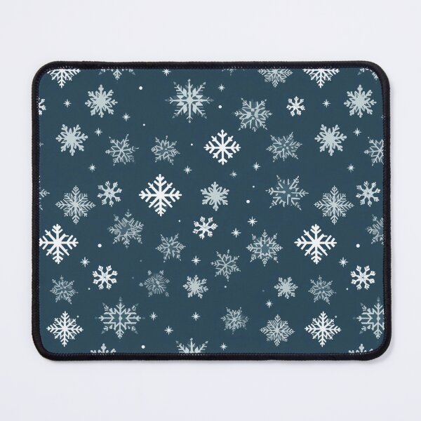 Item preview, Snowflake winter pattern on blue background designed and sold by mliotard.