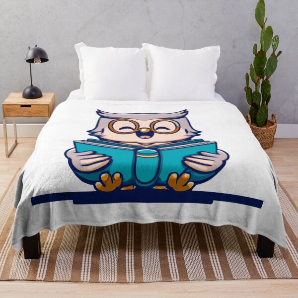 Item preview, Cute Owl Reading - Funny Reading Owl Art Men Women Kids Bookworm Book Lovers designed and sold by Wiss2Arts.