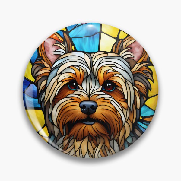 Item preview, Yorkshire Terrier Stained Glass Art Colorful Dog Yorkshire Terrier Dog Lover Gift designed and sold by MotleyPlay.