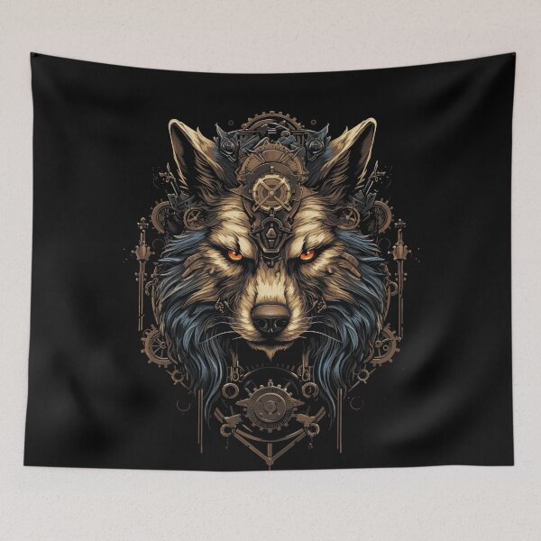 Item preview, Steampunk Mecha Wolf Head designed and sold by EternalDelight1.