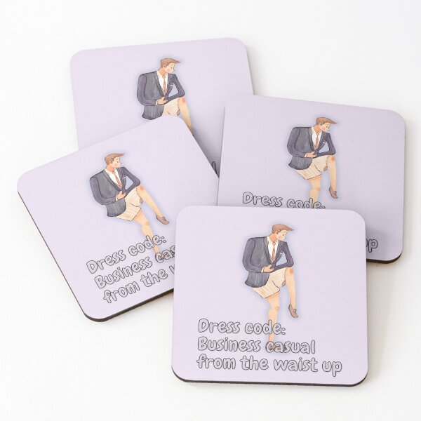Item preview, Dress code: Business casual from the waist up - Watercolor Illustration designed and sold by PixelBadBunny.