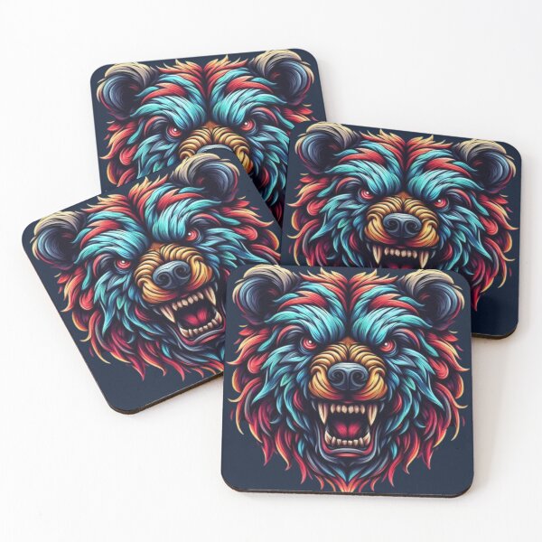 Item preview, Unleash the Wild Multicolor Bear designed and sold by INVADesign.