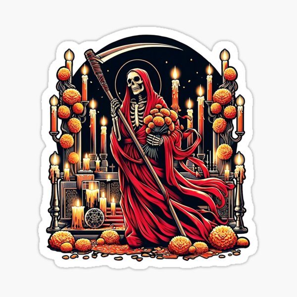 Item preview, Santa Muerte Rojo Red Saint Death T-Shirt designed and sold by tracydixon.