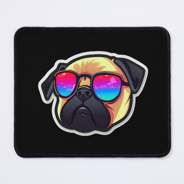 Item preview, Silly Glasses Pug designed and sold by CUTEDOGGIEZ.
