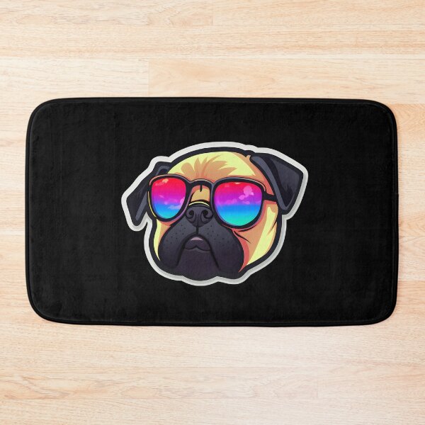 Item preview, Silly Glasses Pug designed and sold by CUTEDOGGIEZ.