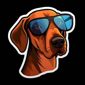 Artwork thumbnail, Silly Glasses Rhodesian Ridgeback by CUTEDOGGIEZ