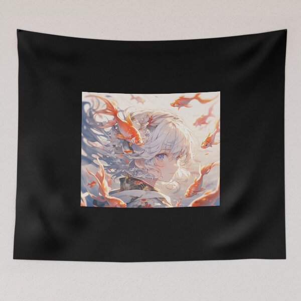 Item preview, digital art imagine dream girl fish water think designed and sold by UILOVE.