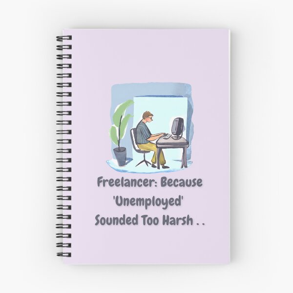 Item preview, Freelancer: Because 'Unemployed'  Sounded Too Harsh - Watercolor Illustration designed and sold by PixelBadBunny.