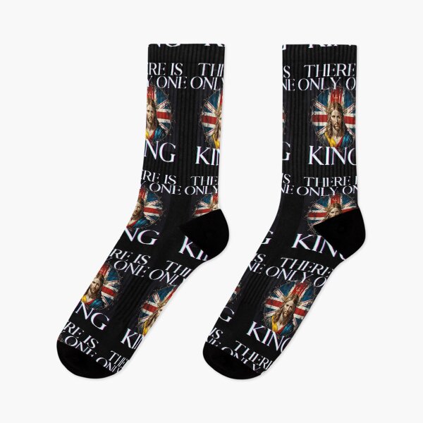 Item preview, There is only one King Jesus with Union Jack UK happy christian cute gifts  designed and sold by thankful-loco.