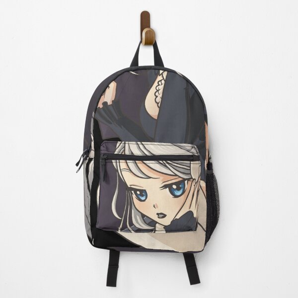 Item preview, Cute anime goth Girl with an Umbrella In the Rain Raining designed and sold by DrawHandArt.
