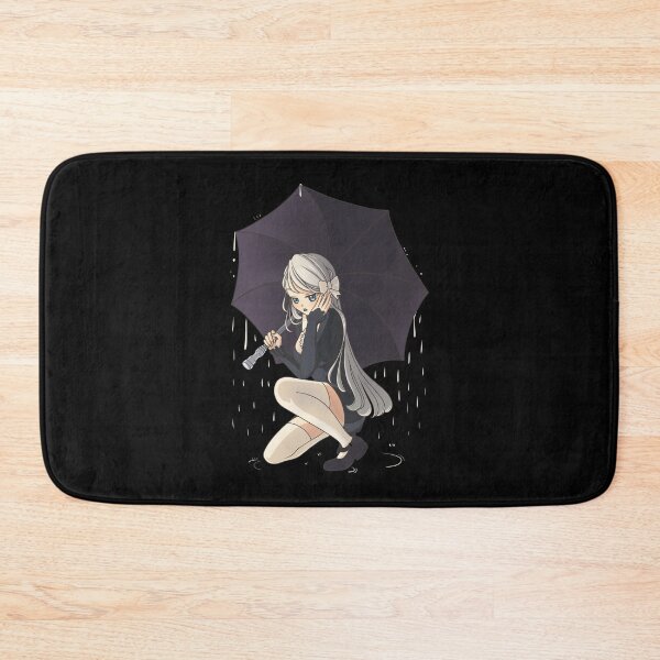 Item preview, Cute anime goth Girl with an Umbrella In the Rain Raining designed and sold by DrawHandArt.