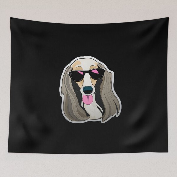 Item preview, Silly Glasses Saluki designed and sold by CUTEDOGGIEZ.