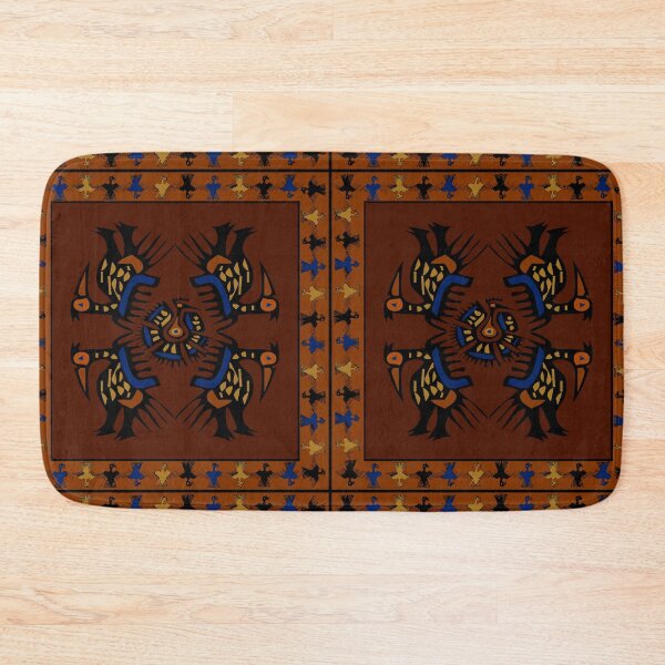 Item preview, Peruvian Inca Folk Art Pajaros - Rust Orange Blue designed and sold by Esprit-Mystique.