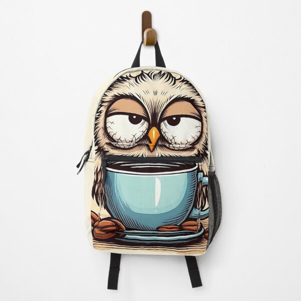 Item preview, Cute Comic Owl Before and After Coffee designed and sold by Irena Aneva.