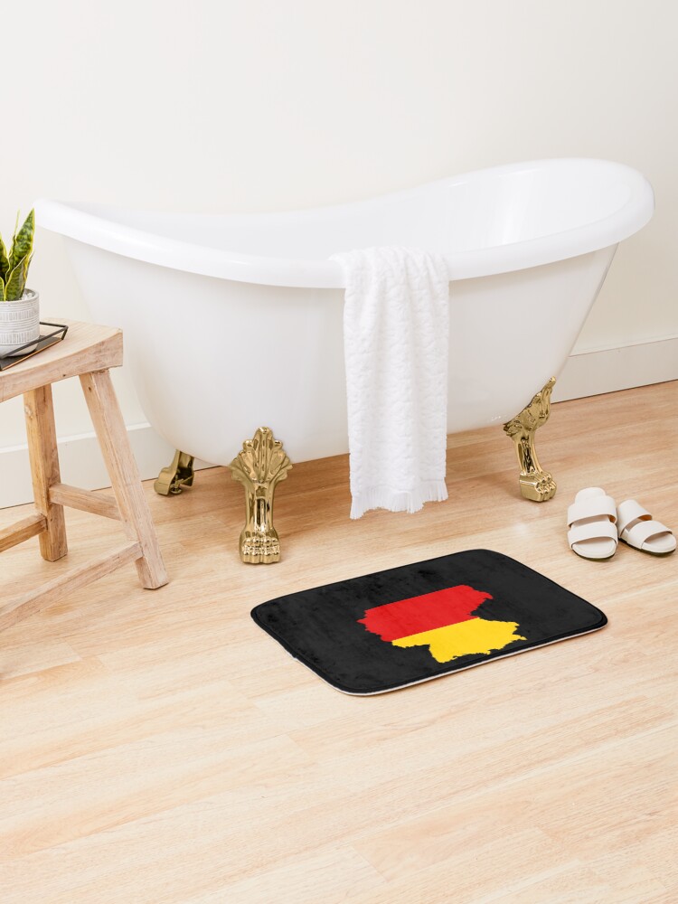 Thumbnail 2 of 6, Bath Mat, Germany Map designed and sold by feether-store.