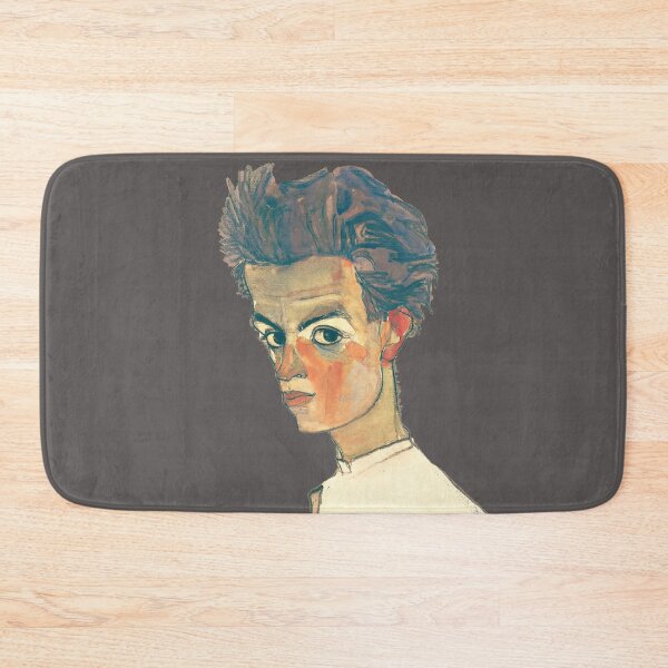 Item preview, HD. Self Portrait with Striped Shirt, by Egon Schiele  designed and sold by MINDTHECHERRY.