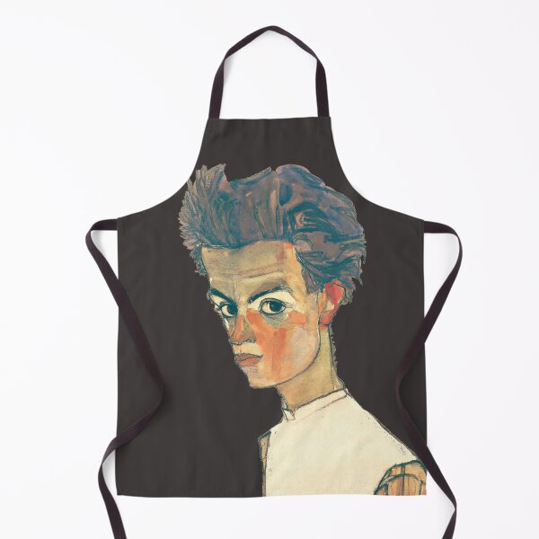 Item preview, HD. Self Portrait with Striped Shirt, by Egon Schiele  designed and sold by MINDTHECHERRY.