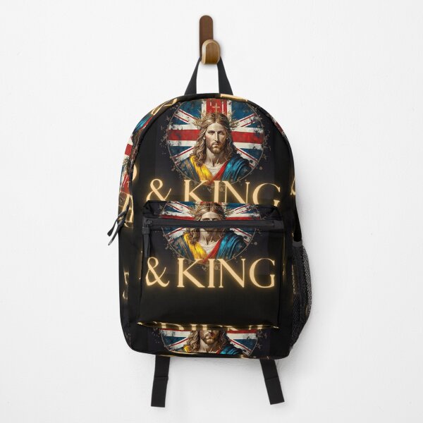 Item preview, Friend and King is Jesus with Union Jack UK christian funny cute gifts designed and sold by thankful-loco.