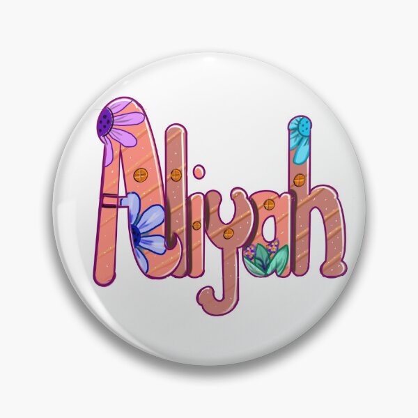 Item preview, Aliyah popular girls and women first name in peach and brown. Personalized personalised customised name Aliyah designed and sold by Artonmytee.
