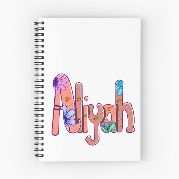 Item preview, Aliyah popular girls and women first name in peach and brown. Personalized personalised customised name Aliyah designed and sold by Artonmytee.