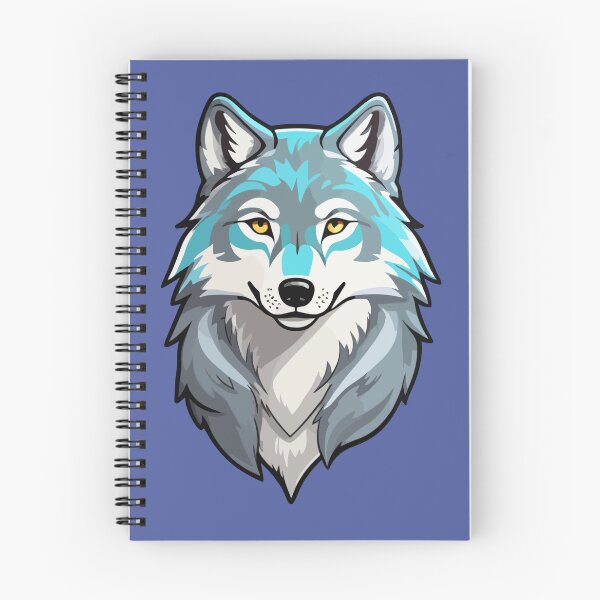 Item preview, Blue wolf looking ahead designed and sold by StickerLab4.