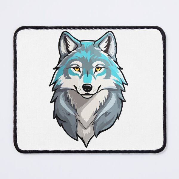 Item preview, Blue wolf looking ahead designed and sold by StickerLab4.