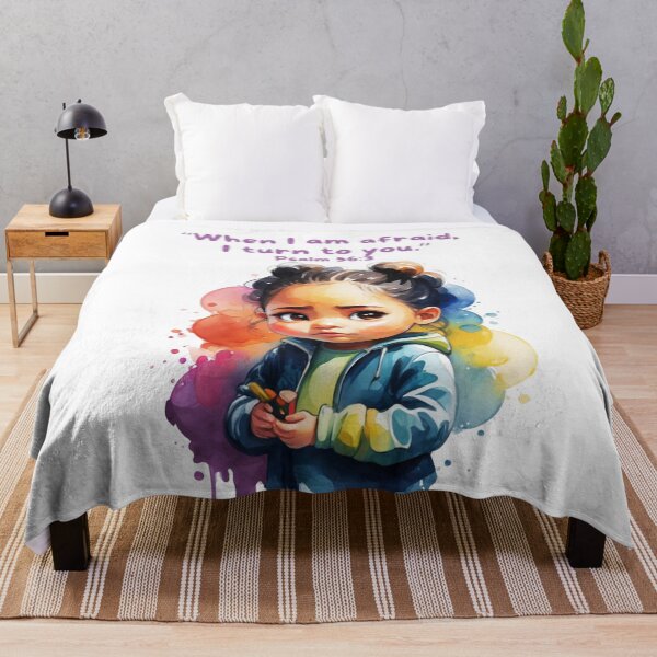 Item preview, "When I am afraid, I turn to you." Psalm 56:3 Brown Eyed Girl designed and sold by EveryGoodGift.