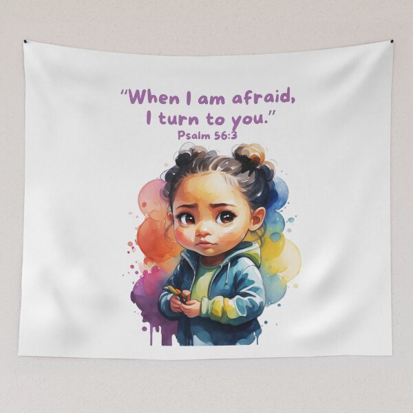 Item preview, "When I am afraid, I turn to you." Psalm 56:3 Brown Eyed Girl designed and sold by EveryGoodGift.