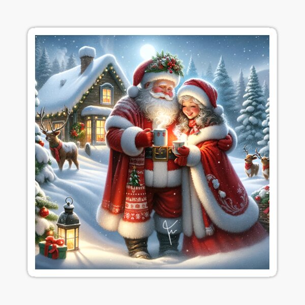 Item preview, Magical Christmas Moment with Santa and Mrs. Claus designed and sold by Fabio Farinelli.