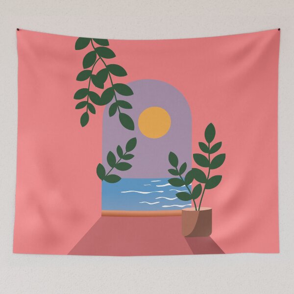 Item preview, Mediterranean window scene abstract designed and sold by Chigurena.