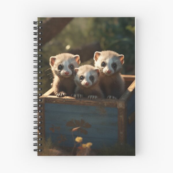 Item preview, Realistic Animals Timid Shy Pet Ferrets Unique Art Cute Furry Critters A895 designed and sold by MPCFICTION.