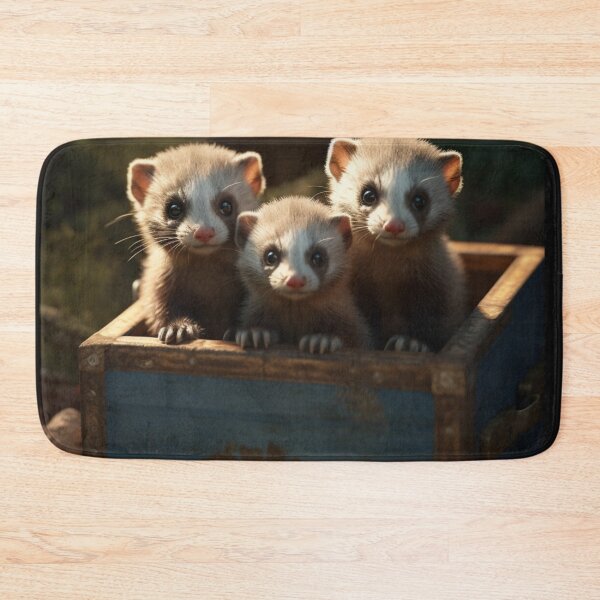 Item preview, Realistic Animals Timid Shy Pet Ferrets Unique Art Cute Furry Critters A895 designed and sold by MPCFICTION.