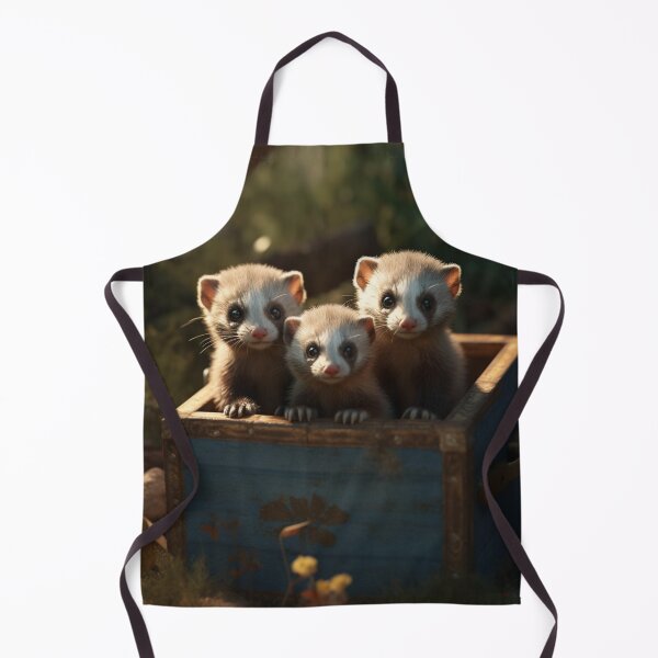 Item preview, Realistic Animals Timid Shy Pet Ferrets Unique Art Cute Furry Critters A895 designed and sold by MPCFICTION.