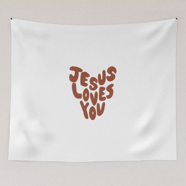 Item preview, Jesus Loves You Brown Heart designed and sold by coastal collective.