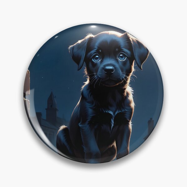 Item preview, Black dog under the moonlight designed and sold by Metaverse8.