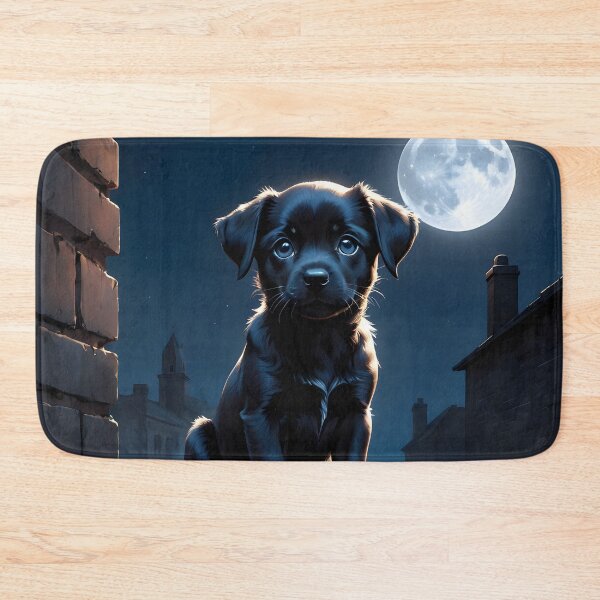 Item preview, Black dog under the moonlight designed and sold by Metaverse8.