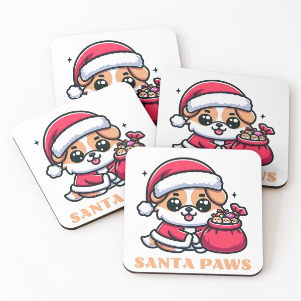 Item preview, Kawaii Dog is Santa Paws designed and sold by SimplyLiss.