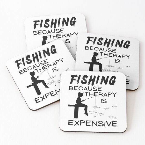 Item preview, Fishing because therapy is expensive. Fisherman, fishing kid,  designed and sold by Verle-art.