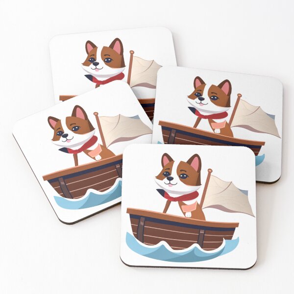 Item preview, CUTE DOG sailing a boat designed and sold by 123JUST4U.