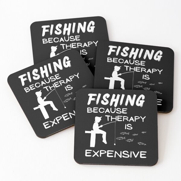 Item preview, Fishing because therapy is expensive. Fisherman, fishing kid,  designed and sold by Verle-art.
