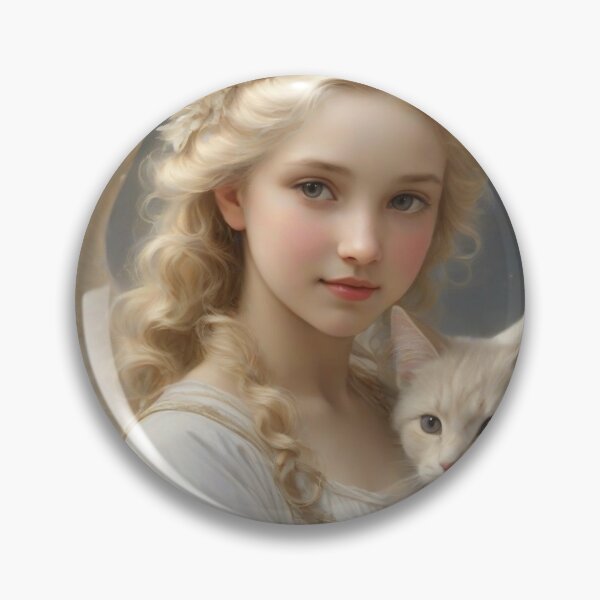 Item preview, Beautifull angel lady hugging her cat designed and sold by PawPawa.