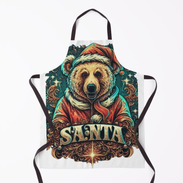 Item preview, A bear dressed as Santa,glitter style sparkle Shine, typography, anime designed and sold by pugshowsfashion.