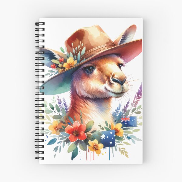 Item preview, Kangaroo in Akubra - Outback Style designed and sold by PrettyGifted.