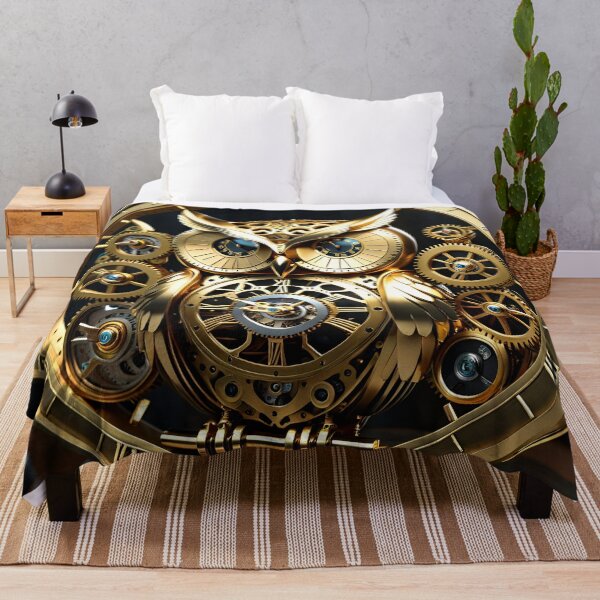 Item preview, Beautiful Owl Clock-Punk, Gold designed and sold by DarkRaven420.