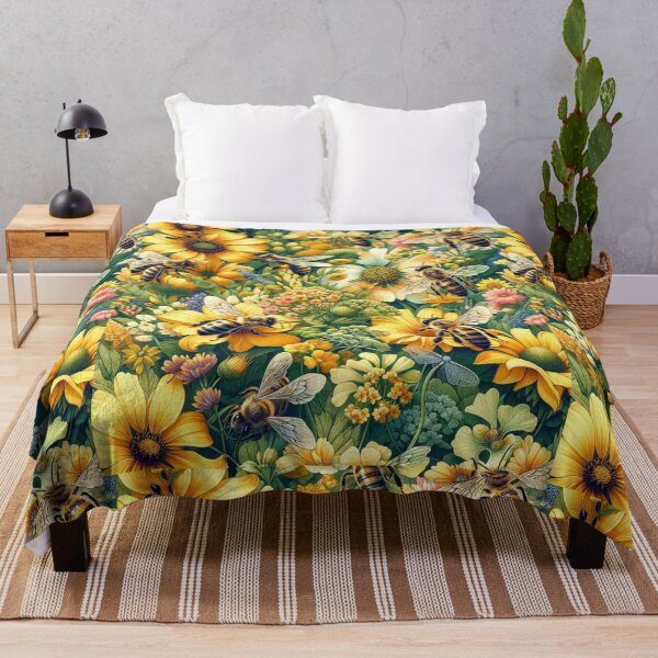 Item preview, Bloom & Buzz: abejas y flores silvestres vibrantes designed and sold by CoussaZau.