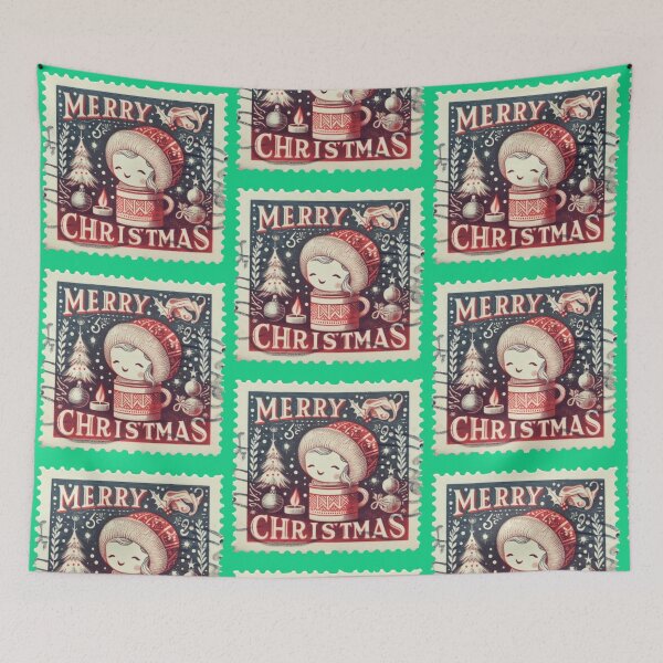 Item preview, Vintage Merry Christmas 5c US Postal Stamp designed and sold by Attire mukashaf.